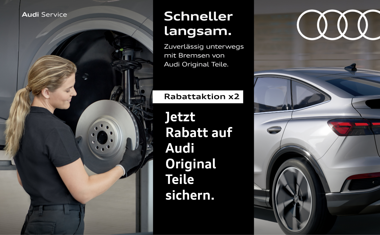 Aktuelle Rabattaktion auf Audi Original Teile (Foto: Audi)