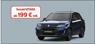 Fahrzeugbild Neuwagen Suzuki Vitara, freigestellt vor blauem Hintergrund(Suzuki)