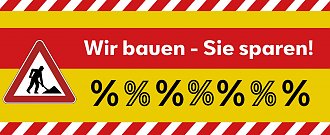 Plakat: Baustellenpreise - Rabattaktion(Ratio Mobil)