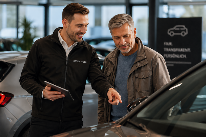 Wir schauen uns mit Ihnen gemeinsam das Fahrzeug an! (Foto: KI-Generierter Inhalt)