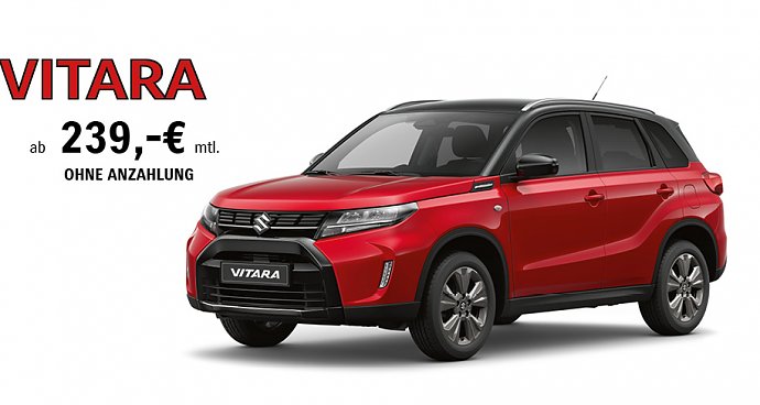 Suzuki Modell Vitara mit 239 EURO monatlicher Leasingrate